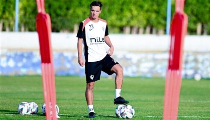 الجناح المغربي عبد الحميد معالي لاعب نادي الزمالك.