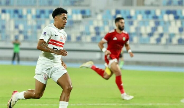 الجناح البرازيلي خوان ألفينا بيزيرا لاعب نادي الزمالك.