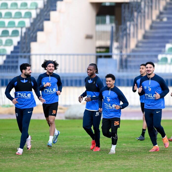 من تدريبات الزمالك استعدادا لمباراة زد في كأس عاصمة مصر 2025/2026.