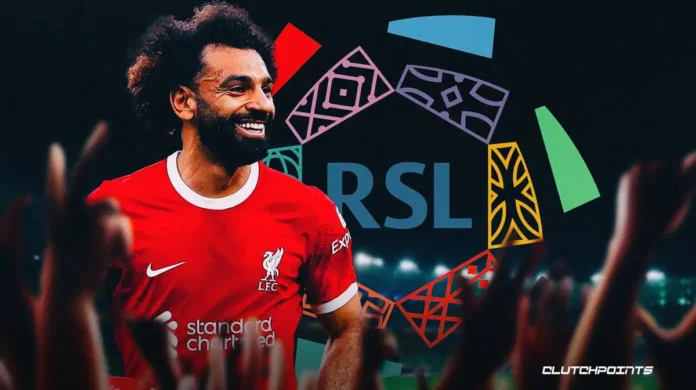 محمد صلاح نجم ليفربول الإنجليزي على أبواب الدوري السعودي.