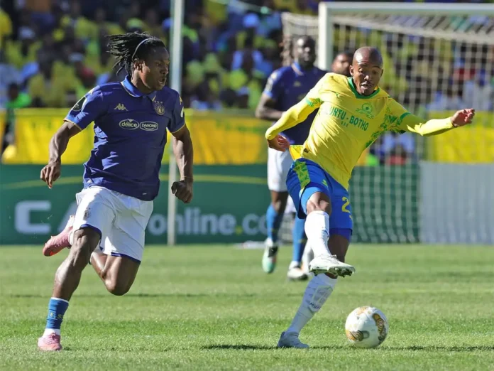 جانب من مواجهة صنداونز ضد الترجي في دوري الأبطال.