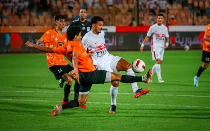 مباراة الزمالك والبنك الأهلي في الجولة الثانية من الدوري المصري.