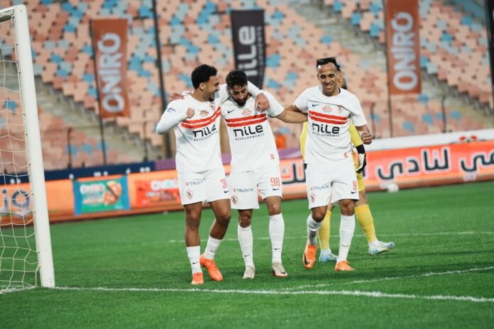احتفال عدي الدباغ من مباراة الزمالك وبتروجيت العام الماضي.