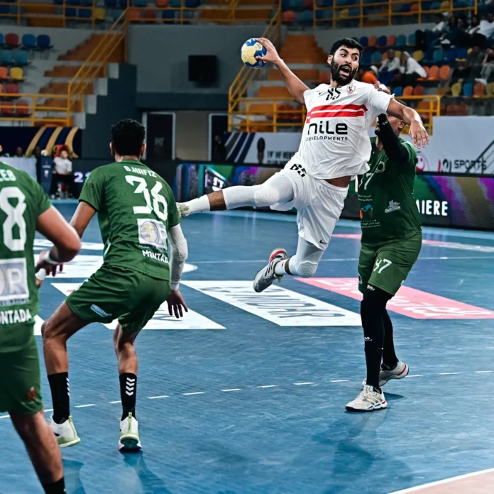 مباراة الزمالك ومنتدى درب السلطان المغربي في افتتاح دور المجموعات بكأس العالم للأندية لكرة اليد 2026.